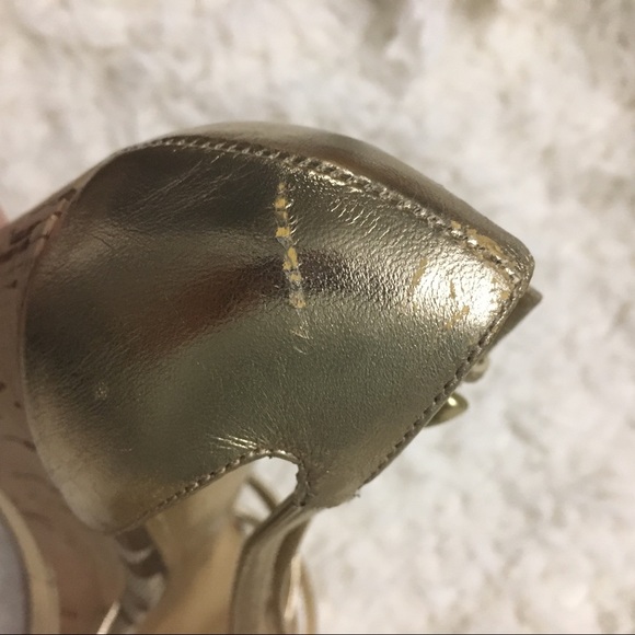 Coach Metallic Gold Joslin Heels sz 9 - Picture 7 of 8